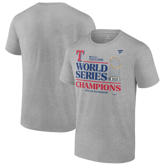 Men's Texas Rangers Heather Gray 2023 World Series Champions Locker Room T-Shirt